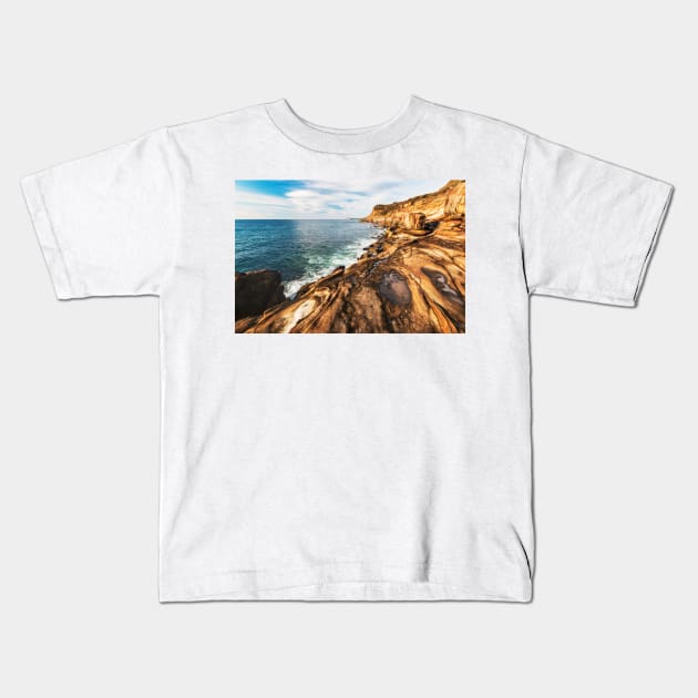 Rocks in Bouddi National Park on Central Coast Kids T-Shirt by Geoff79